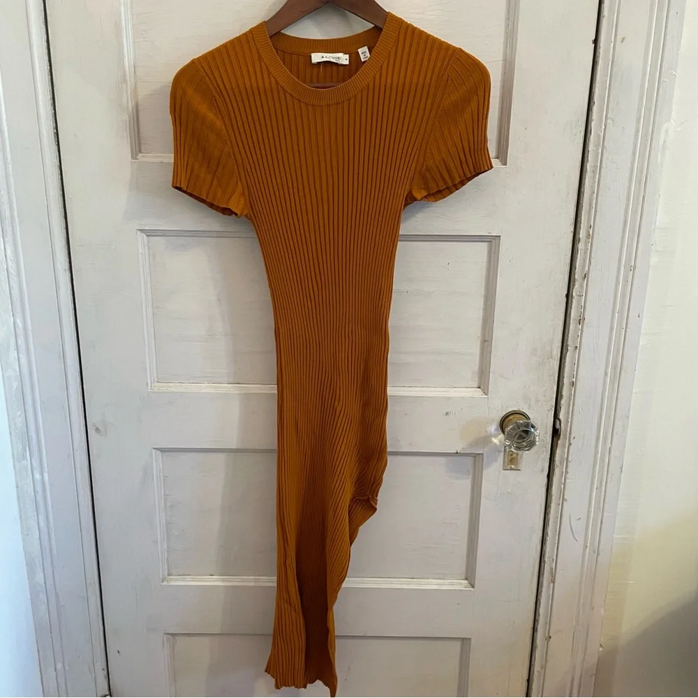 ALC Asymmetric ribbed dress - Picture 1 of 3